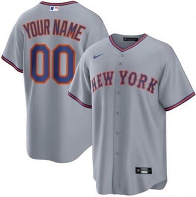 New York Mets Customized Gray 2025 Cool Base Jersey
