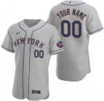 New York Mets Customized Gray Authentic Jersey