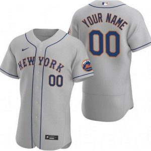 New York Mets Customized Gray Authentic Jersey