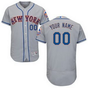 New York Mets Customized Gray FlexBase Jersey