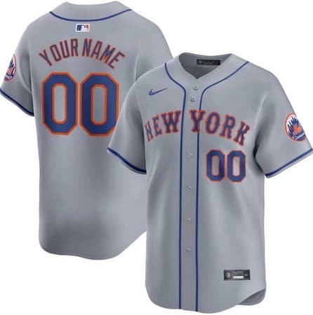 New York Mets Customized Gray Limited Jersey