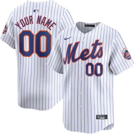 New York Mets Customized White Limited Jersey