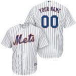 New York Mets Customized White Stripes Cool Base Jersey