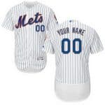 New York Mets Customized White Stripes FlexBase Jersey
