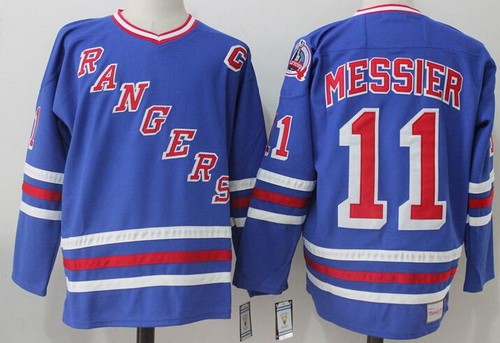 New York Rangers #11 Mark Messier Blue Throwback Jersey