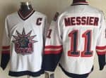 New York Rangers #11 Mark Messier White Statue of Liberty Throwback Jersey
