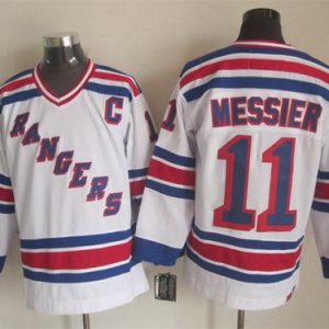 New York Rangers #11 Mark Messier White Throwback Jersey
