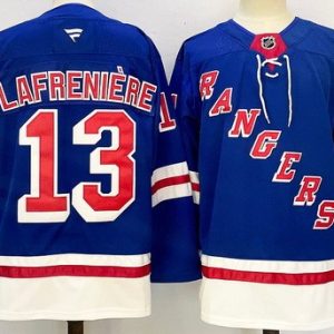 New York Rangers #13 Alexis Lafreniere Blue Authentic Jersey