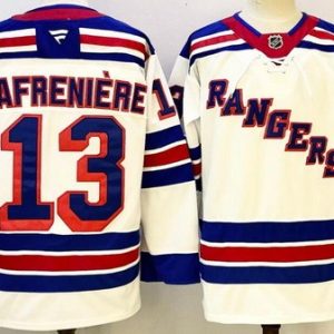 New York Rangers #13 Alexis Lafreniere White Authentic Jersey