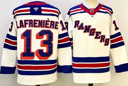 New York Rangers #13 Alexis Lafreniere White Authentic Jersey