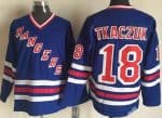 New York Rangers #18 Marc Staal Blue Throwback Jersey