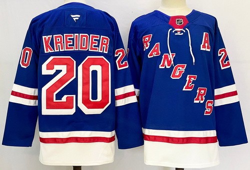 New York Rangers #20 Chris Kreider Blue Authentic Jersey