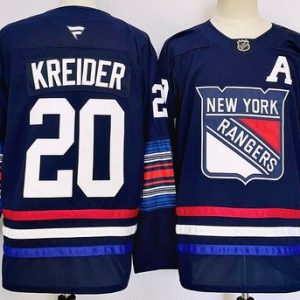 New York Rangers #20 Chris Kreider Navy Alternate Authentic Jersey