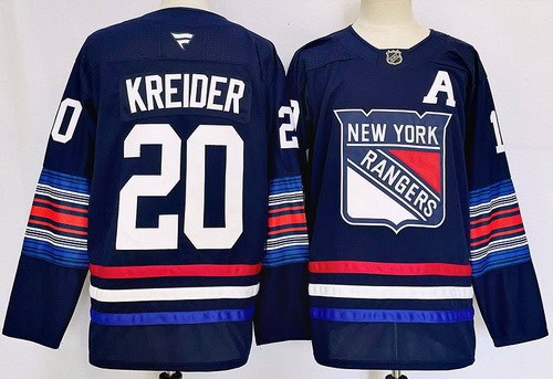 New York Rangers #20 Chris Kreider Navy Alternate Authentic Jersey