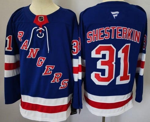 New York Rangers #31 Igor Shesterkin Blue Authentic Jersey