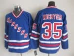New York Rangers #35 Mike Richter Blue Throwback Jersey