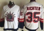 New York Rangers #35 Mike Richter White Statue of Liberty Throwback Jersey