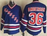 New York Rangers #36 Mats Zuccarello Blue Throwback Jersey