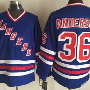 New York Rangers #36 Mats Zuccarello Blue Throwback Jersey