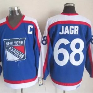 New York Rangers #68 Jaromir Jagr Blue Retro Jersey