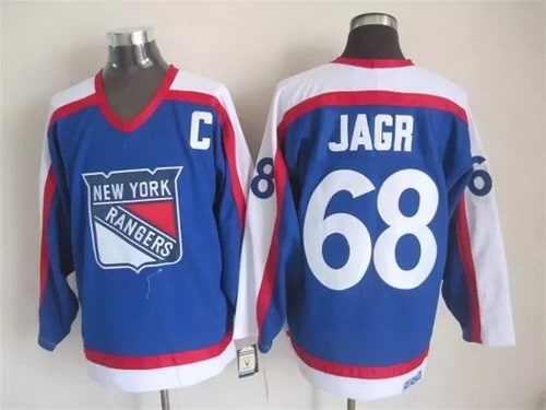 New York Rangers #68 Jaromir Jagr Blue Retro Jersey