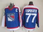 New York Rangers #77 Phil Esposito Blue Retro Jersey