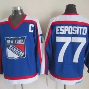 New York Rangers #77 Phil Esposito Blue Retro Jersey