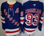 New York Rangers #93 Mika Zibanejad Blue Authentic Jersey