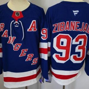 New York Rangers #93 Mika Zibanejad Blue Authentic Jersey