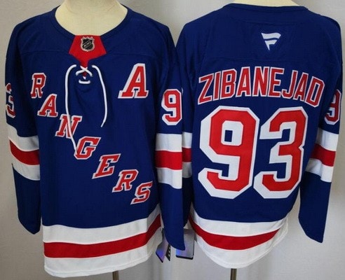 New York Rangers #93 Mika Zibanejad Blue Authentic Jersey
