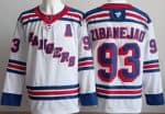 New York Rangers #93 Mika Zibanejad White Authentic Jersey