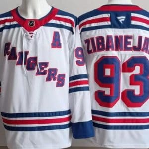 New York Rangers #93 Mika Zibanejad White Authentic Jersey