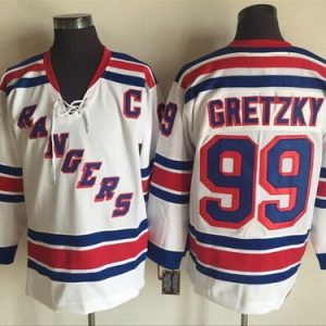 New York Rangers #99 Wayne Gretzky White Retro Throwback Jersey
