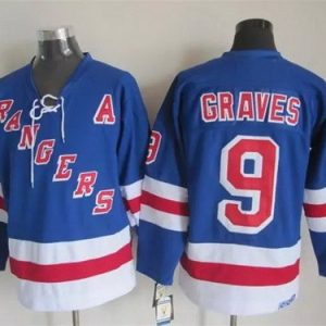 New York Rangers #9 Adam Graves Blue Jersey