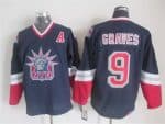 New York Rangers #9 Adam Graves Navy Blue Statue of Liberty Throwback Jersey