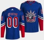 New York Rangers Customized Blue 2022 Reverse Retro Authentic Jersey