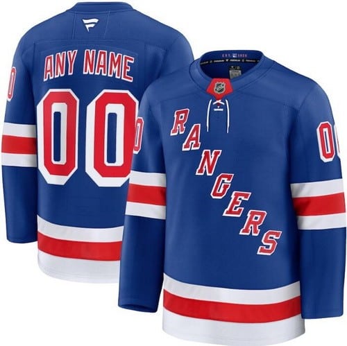 New York Rangers Customized Blue Fanatics Authentic Jersey