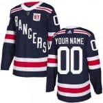 New York Rangers Customized Navy 2018 Winter Classic Authentic Jersey