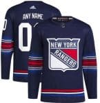 New York Rangers Customized Navy Alternate Authentic Jersey