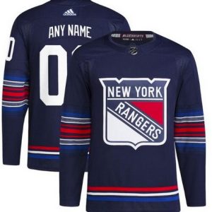New York Rangers Customized Navy Alternate Authentic Jersey
