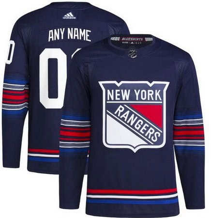 New York Rangers Customized Navy Alternate Authentic Jersey