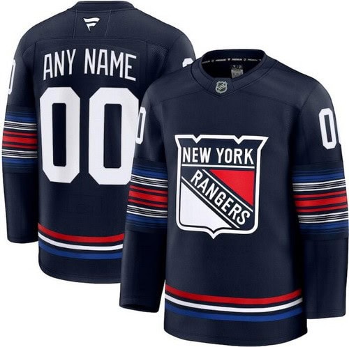 New York Rangers Customized Navy Alternate Fanatics Authentic Jersey