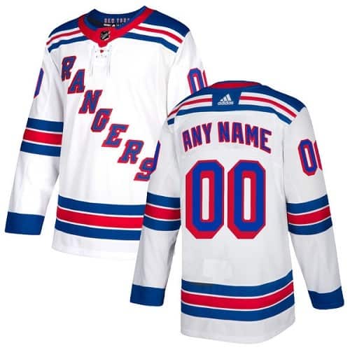 New York Rangers Customized White Authentic Jersey