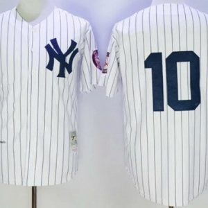 New York Yankees #10 Phil Rizzuto White 1952 Throwback Jersey