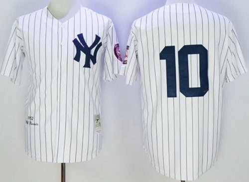 New York Yankees #10 Phil Rizzuto White 1952 Throwback Jersey