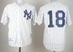 New York Yankees #18 Don Larsen White 1956 Throwback Jersey