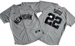 New York Yankees #22 Juan Soto Gray Player Name Limited Jersey