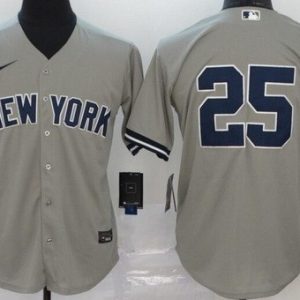 New York Yankees #25 Gleyber Torres Gray 2020 Cool Base Jersey