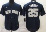 New York Yankees #25 Gleyber Torres Navy Player Name 2020 Cool Base Jersey