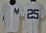 New York Yankees #25 Gleyber Torres White 2020 Cooperstown Collection Jersey